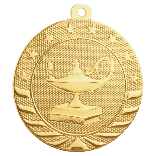 lamp-book-medal-gold