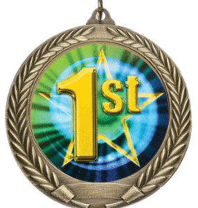 1st, 2nd, 3rd Place Medals – Clean Number Design – Gold, Silver, Bronze – 2 1/2" - Image 1