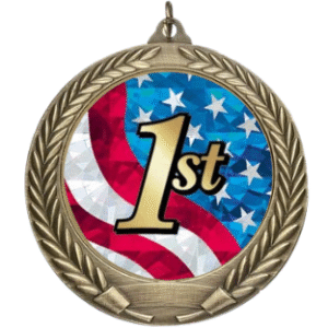 1st, 2nd, 3rd Place Medals – Clean Number Design – Gold, Silver, Bronze – 2 1/2" - Image 1