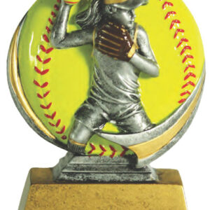 Resin 3D Color 5" Softball– Free Engraving - Image 1