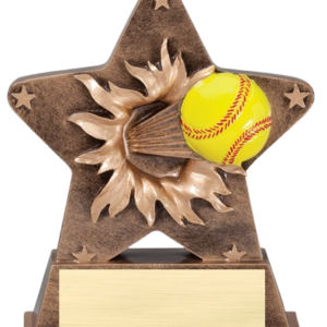 Resin Softball Star Trophy – 5 1/2" – Includes Free Engrave – Perfect for Teams & Tournaments - Image 1