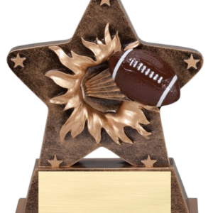 Resin Fooftball Star Trophy – 5 1/2" – Includes Free Engrave – Perfect for Teams & Tournaments - Image 1