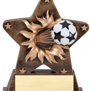 Resin Soccer Star Trophy – 5 1/2" – Includes Free Engrave – Perfect for Teams & Tournaments - Image 1