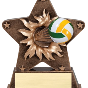 Resin Volleyball Star Trophy – 5 1/2" – Includes Free Engrave – Perfect for Teams & Tournaments - Image 1
