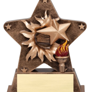 Resin Victory Star Trophy – 5 1/2" – Includes Free Engrave – Perfect for Teams & Tournaments - Image 1